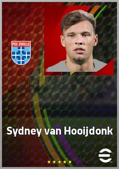 Sydney van Hooijdonk eFootball 2026 player card, 69 OVR CF