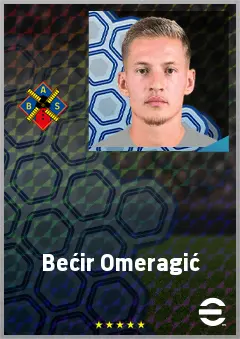 Becir Omeragic eFootball 2026 player card, 73 OVR CB