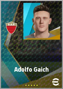 Adolfo Gaich eFootball 2026 player card, 72 OVR CF