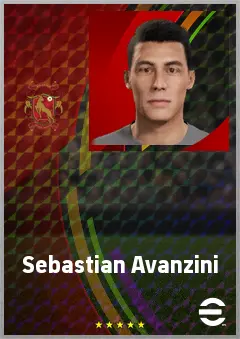 Sebastian Avanzini eFootball 2026 player card, 62 OVR CMF