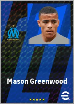 Mason Greenwood eFootball 2026 player card, 79 OVR RWF