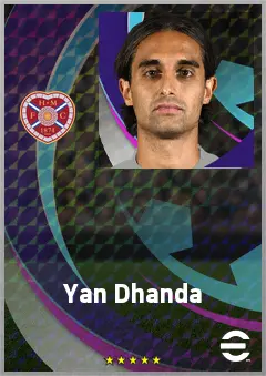 Yan Dhanda eFootball 2026 player card, 69 OVR AMF