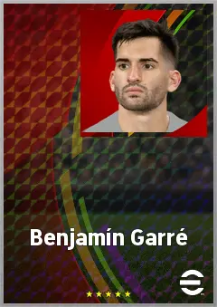Benjamín Garré eFootball 2026 player card, 71 OVR RWF