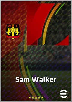 Sam Walker eFootball 2026 player card, 70 OVR GK