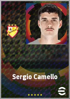 Sergio Camello eFootball 2026 player card, 72 OVR CF