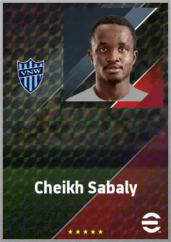 Cheikh Sabaly eFootball 2026 player card, 72 OVR LWF