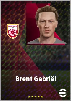 Brent Gabriël eFootball 2026 player card, 68 OVR GK