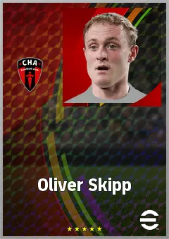 Oliver Skipp eFootball 2026 player card, 73 OVR DMF