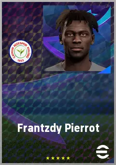 Frantzdy Pierrot eFootball 2026 player card, 70 OVR CF