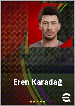 Eren Karadağ eFootball 2026 player card, 66 OVR LWF