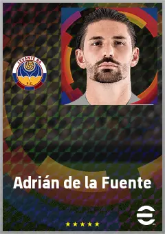 Adrián de la Fuente eFootball 2026 player card, 71 OVR CB