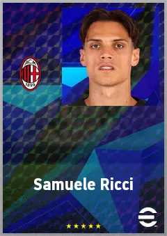 Samuele Ricci eFootball 2026 player card, 74 OVR DMF