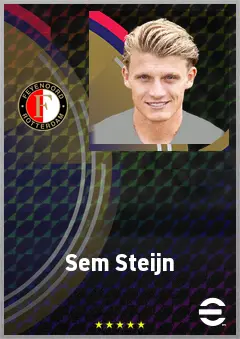 Sem Steijn eFootball 2026 player card, 74 OVR AMF