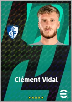 Clément Vidal eFootball 2026 player card, 69 OVR CB