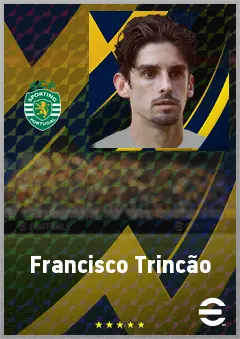 Francisco Trincão eFootball 2026 player card, 78 OVR RWF