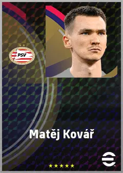 Matěj Kovář eFootball 2026 player card, 75 OVR GK