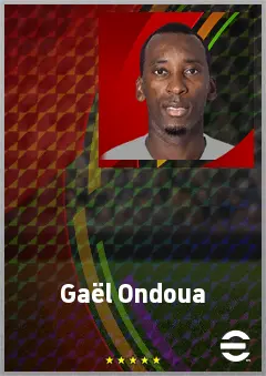 Gaël Ondoua eFootball 2026 player card, 68 OVR DMF