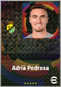 Adrià Pedrosa eFootball 2026 player card, 72 OVR LB