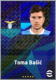 Toma Bašić eFootball 2026 player card, 72 OVR CMF