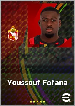 Youssouf Fofana eFootball 2026 player card, 78 OVR CMF