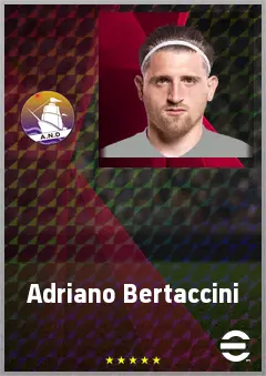Adriano Bertaccini eFootball 2026 player card, 74 OVR CF