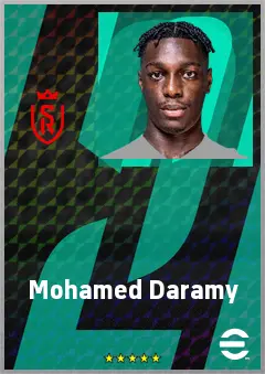 Mohamed Daramy eFootball 2026 player card, 71 OVR LWF