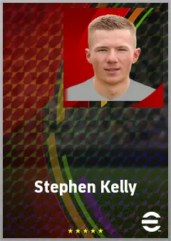 Stephen Kelly eFootball 2026 player card, 70 OVR CMF