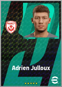 Adrien Julloux eFootball 2026 player card, 67 OVR RB