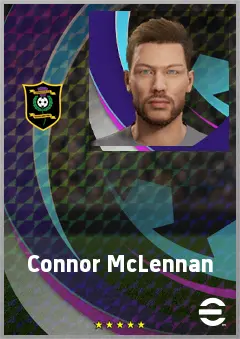 Connor McLennan eFootball 2026 player card, 68 OVR RWF