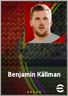 Benjamin Källman eFootball 2026 player card, 70 OVR CF