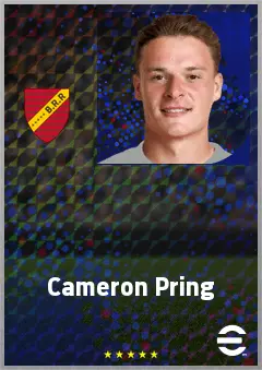 Cameron Pring eFootball 2026 player card, 70 OVR LB