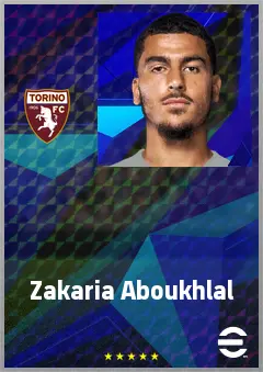 Zakaria Aboukhlal eFootball 2026 player card, 71 OVR LMF