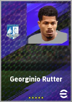 Georginio Rutter eFootball 2026 player card, 75 OVR SS