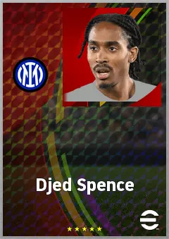 Djed Spence eFootball 2026 player card, 78 OVR LB
