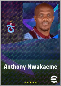 Anthony Nwakaeme eFootball 2026 player card, 72 OVR LWF