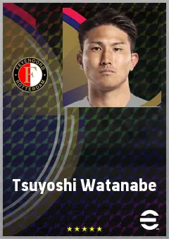 Watanabe Tsuyoshi eFootball 2026 player card, 75 OVR CB