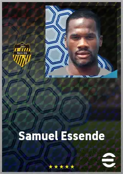 Samuel Essende eFootball 2026 player card, 74 OVR CF