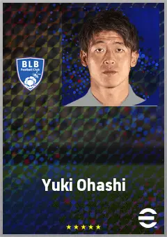 Ohashi Yuki eFootball 2026 player card, 72 OVR CF