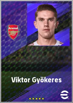 Viktor Gyökeres eFootball 2026 player card, 80 OVR CF