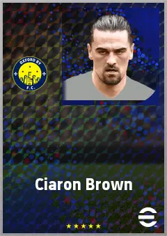 Ciaron Brown eFootball 2026 player card, 71 OVR CB