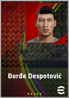 Đorđe Despotović eFootball 2026 player card, 71 OVR CF