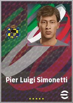 Pier Luigi Simonetti eFootball 2026 player card, 68 OVR LMF
