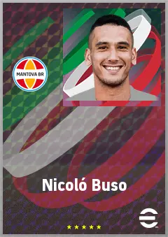 Nicoló Buso eFootball 2026 player card, 68 OVR SS