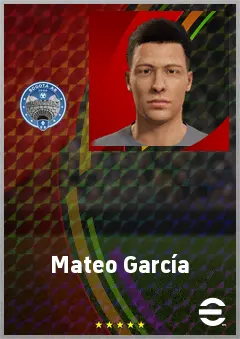 Mateo García eFootball 2026 player card, 69 OVR CMF