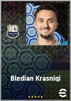Bledian Krasniqi eFootball 2026 player card, 69 OVR AMF