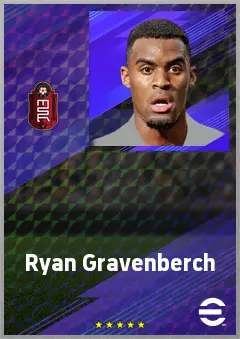 Ryan Gravenberch eFootball 2026 player card, 80 OVR DMF