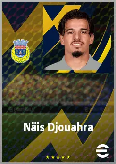 Näis Djouahra eFootball 2026 player card, 70 OVR RMF