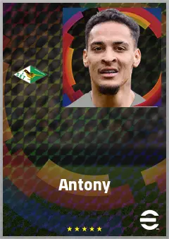 Antony eFootball 2026 player card, 77 OVR RWF