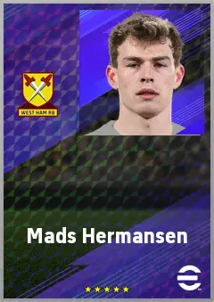 Mads Hermansen eFootball 2026 player card, 74 OVR GK