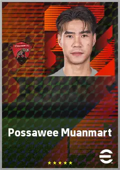 Possawee Muanmart eFootball 2026 player card, 64 OVR CB